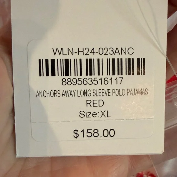 LIMITED EDITION Roller Rabbit White Red and Black Lobster & Anchor Pajama Top - Picture 9 of 10
